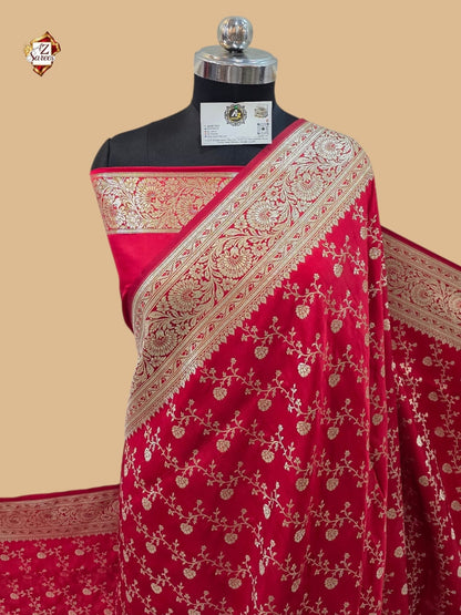 Red Banarasi Katan Saree