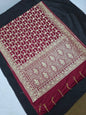 Maroon Zardozi Zarkan Banarasi Katan Saree