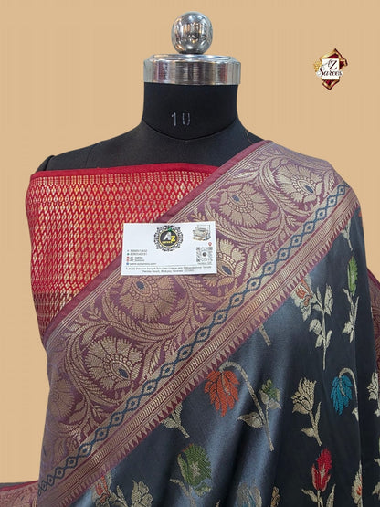 Grey Banarasi Meenakari