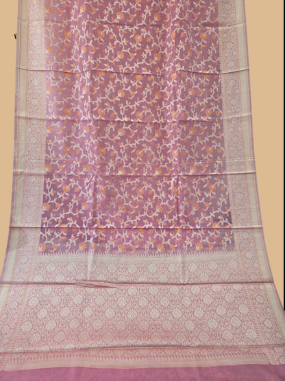 Pink Banarasi Silk Saree