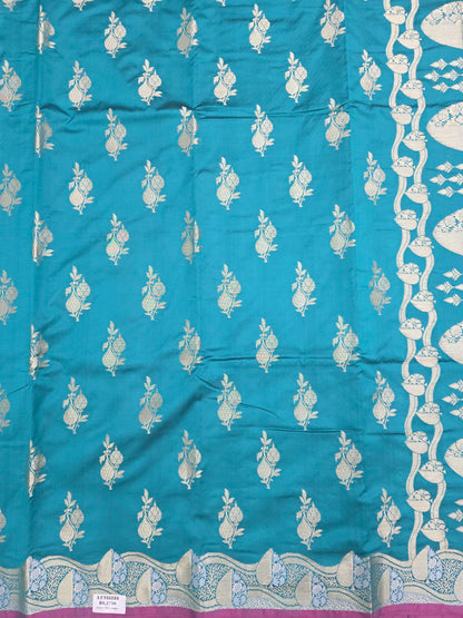 Rama Green Banarasi Katan Saree