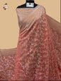 Peach Banarasi Silk Saree
