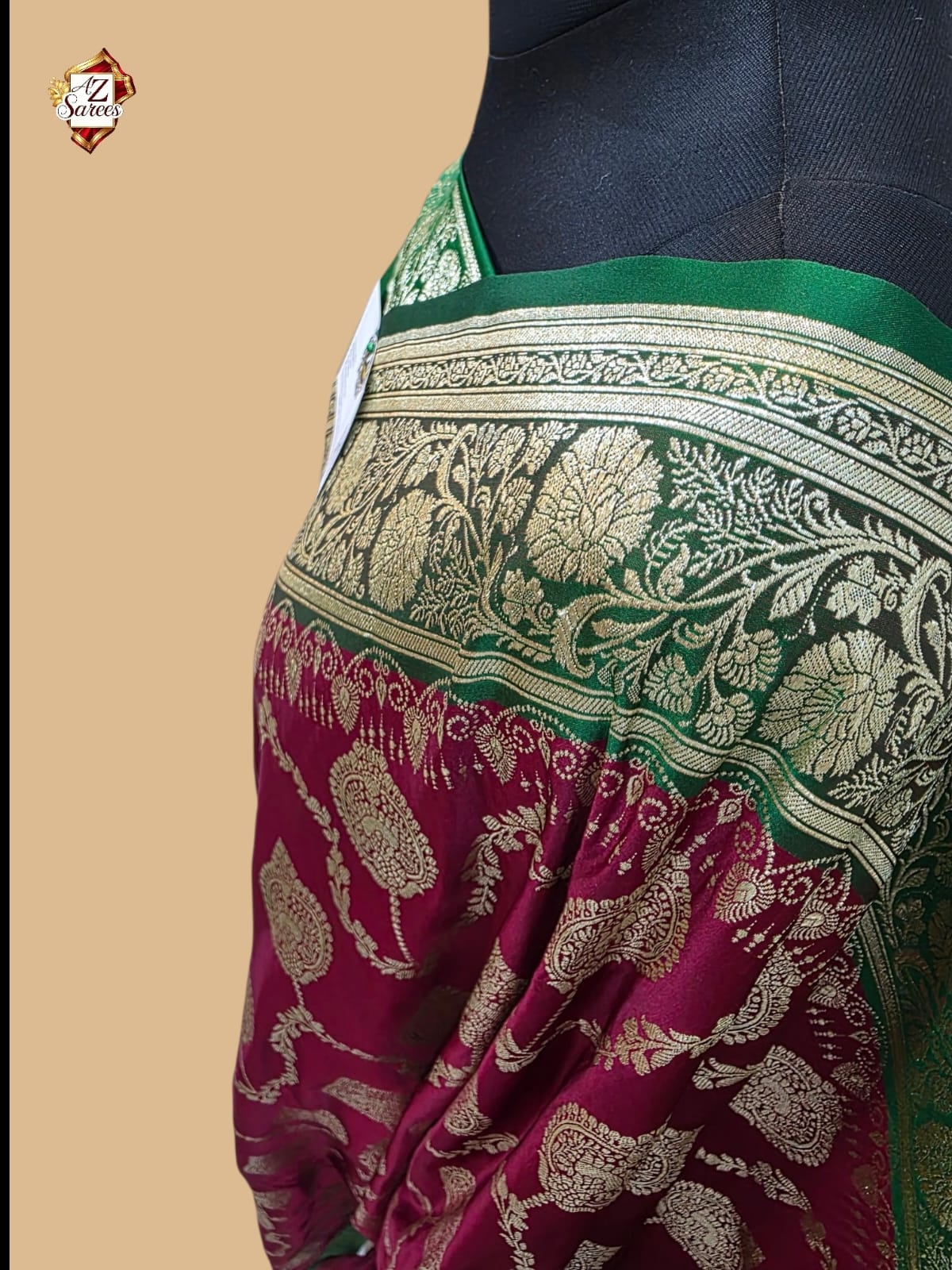Maroon Banarasi Katan Saree