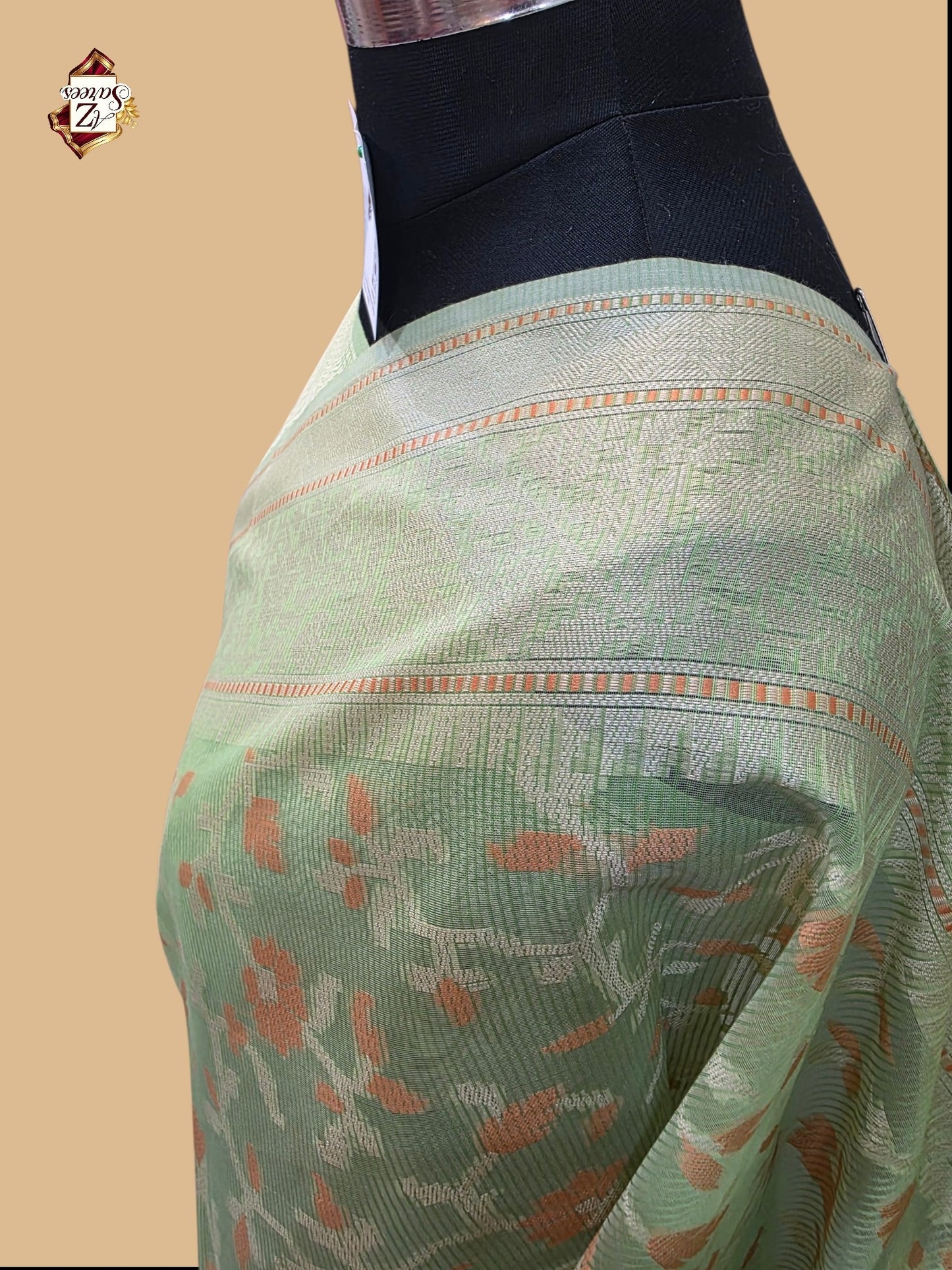 Sea Green Banarasi Silk Saree