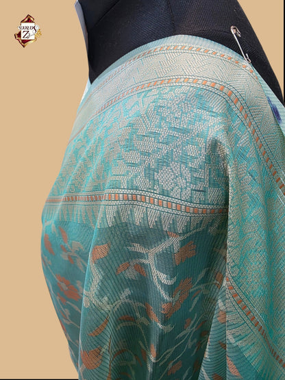Sea Green Banarasi Silk Saree