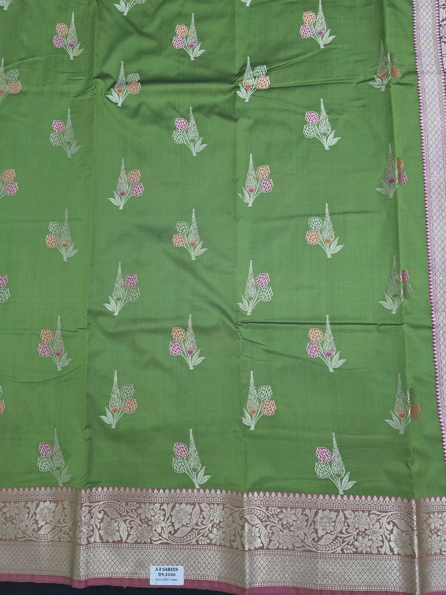 Green Banarasi Katan Saree