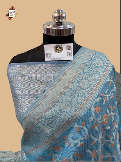 Firozi Banarasi Silk Saree