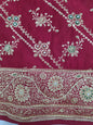 Maroon Zardozi Zarkan Banarasi Saree