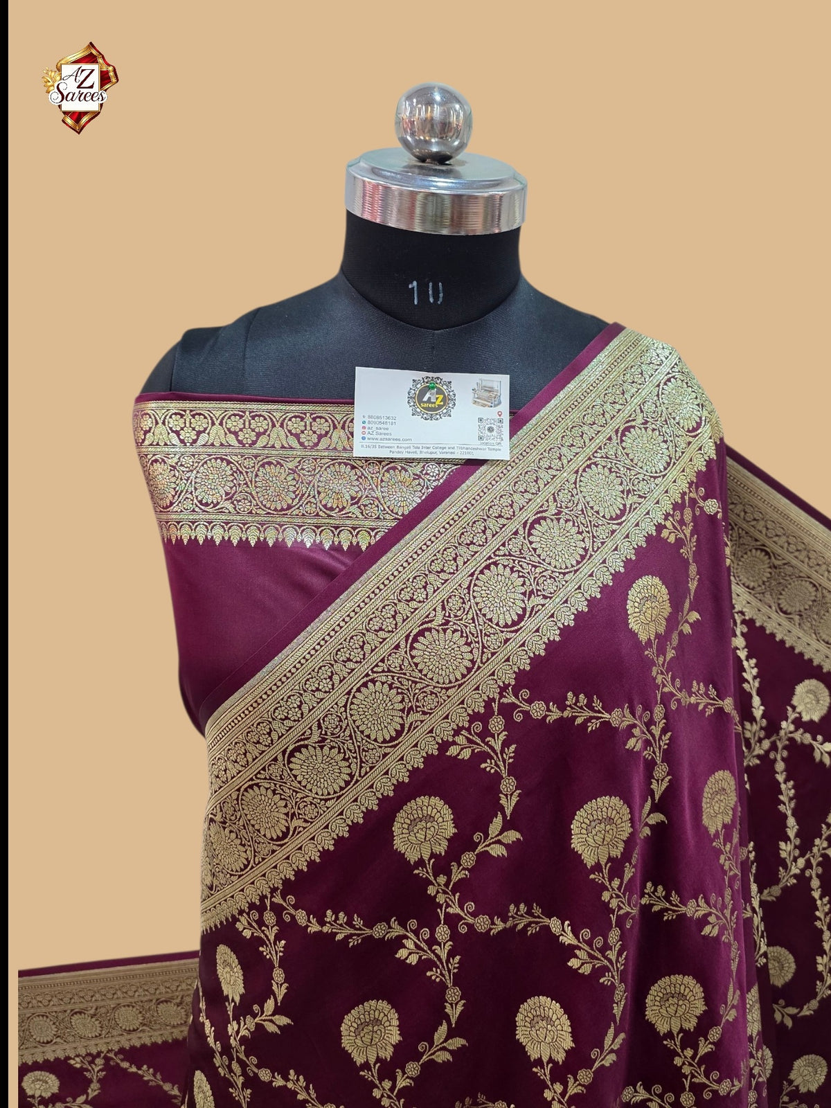 Wine Banarasi Katan Saree