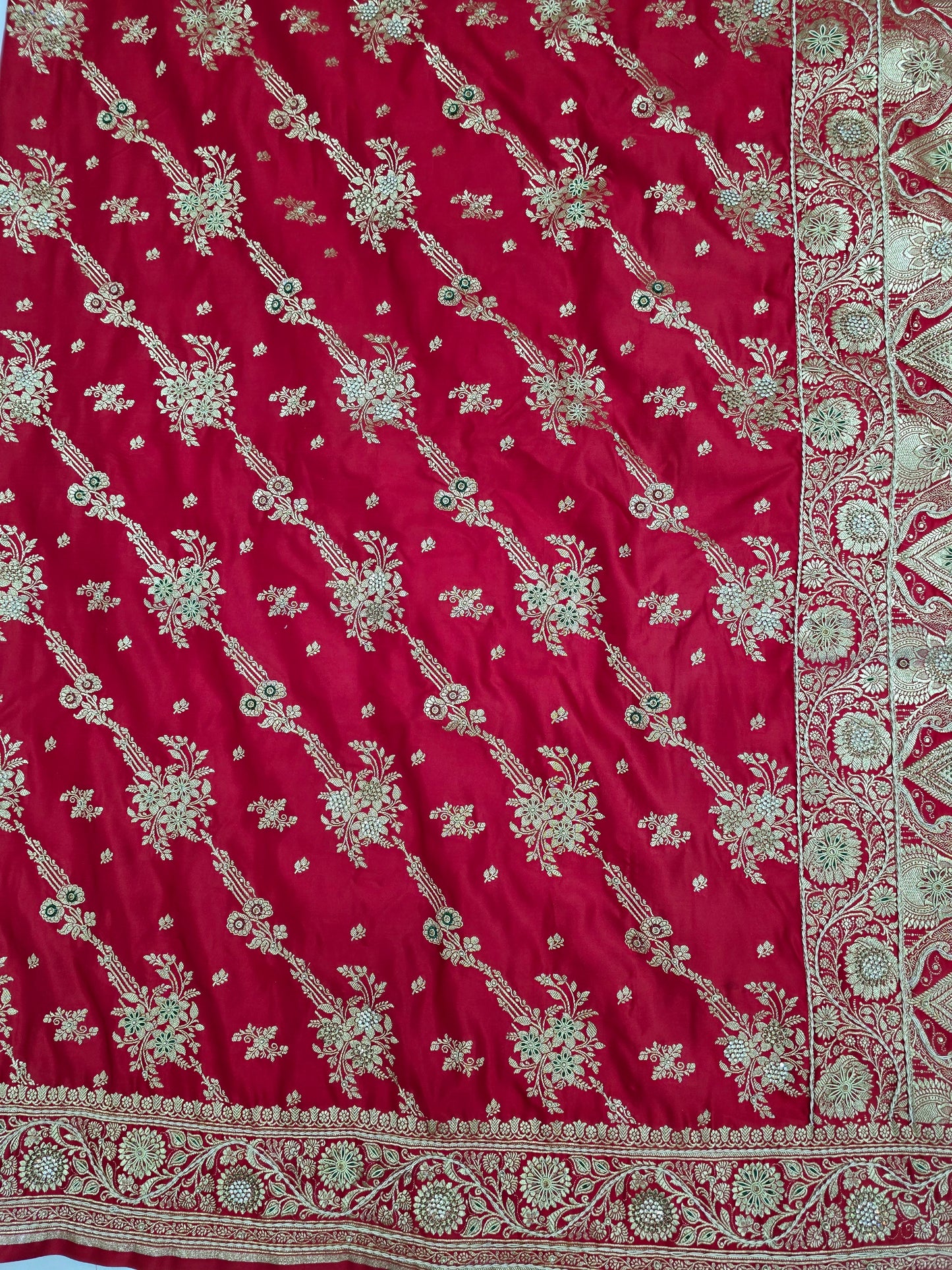 Red Zardozi Zarkan Banarasi Saree