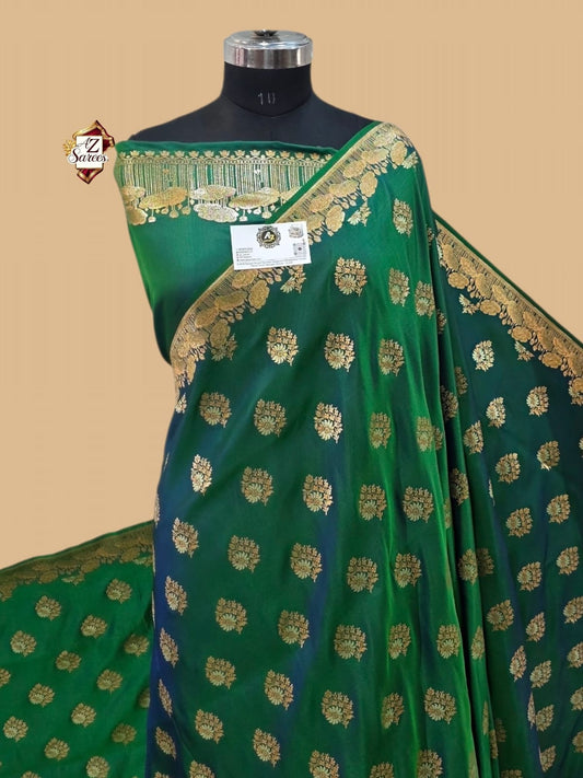Green Mashru Silk Saree