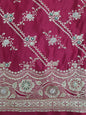 MAROON ZARDOZI ZARKAN BANARASI SAREE