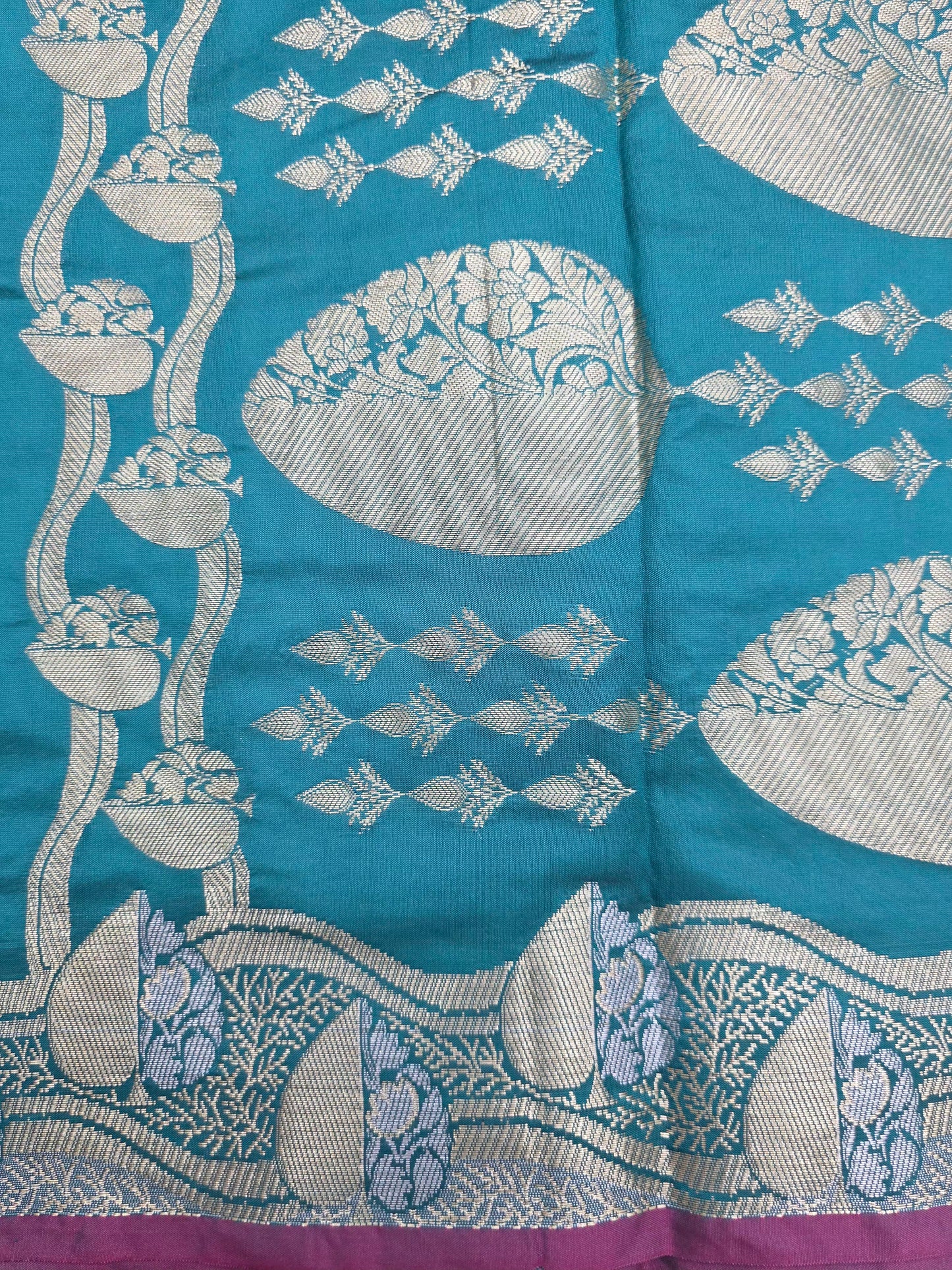 Rama Green Banarasi Katan Saree