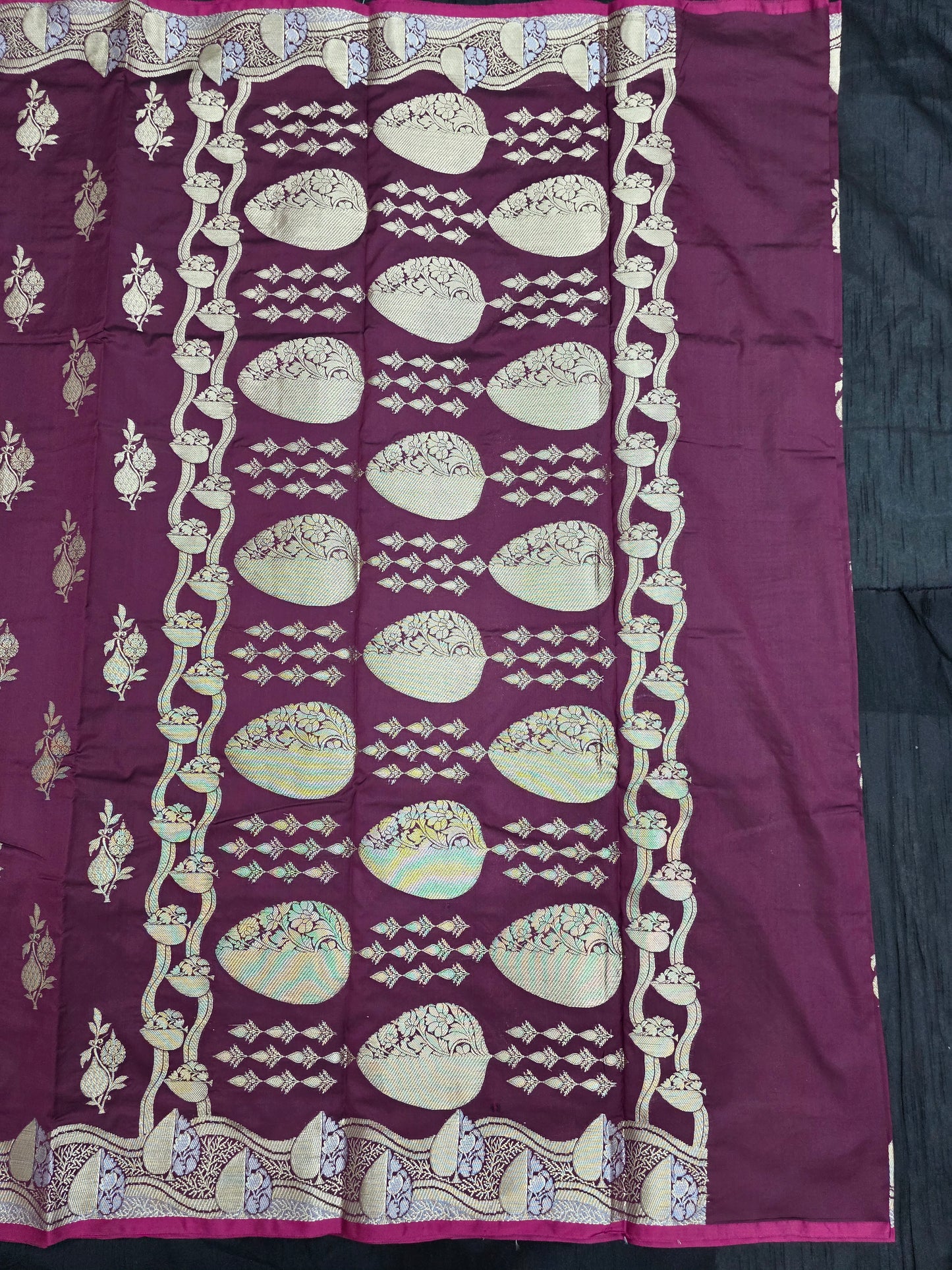 Maroon Banarasi Katan Saree
