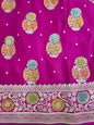 Rani Mina Kari Zarkan Swarovski Banarasi Saree