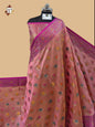 Peach Banarasi Silk saree