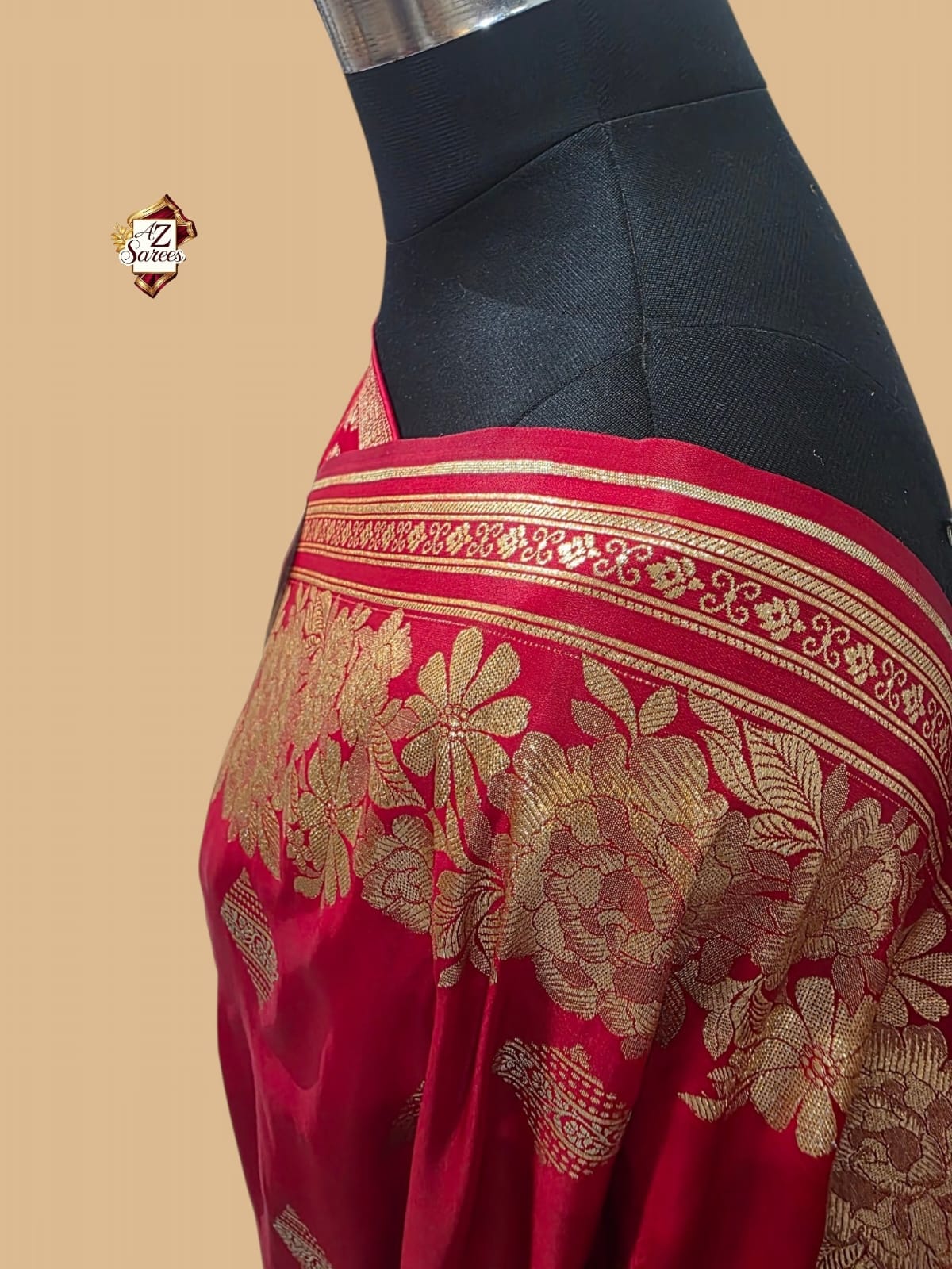 Red Banarasi Mashru Saree