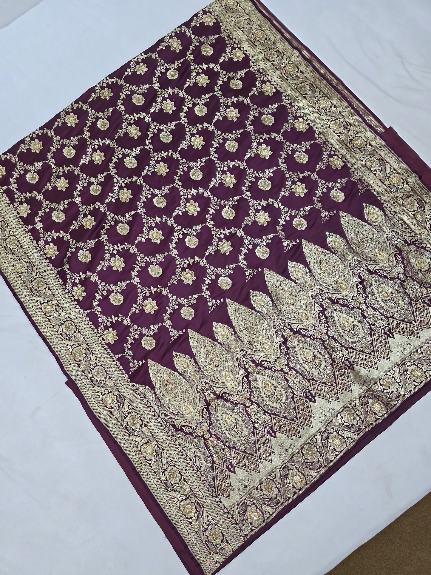 Purple Moti Banarasi Saree