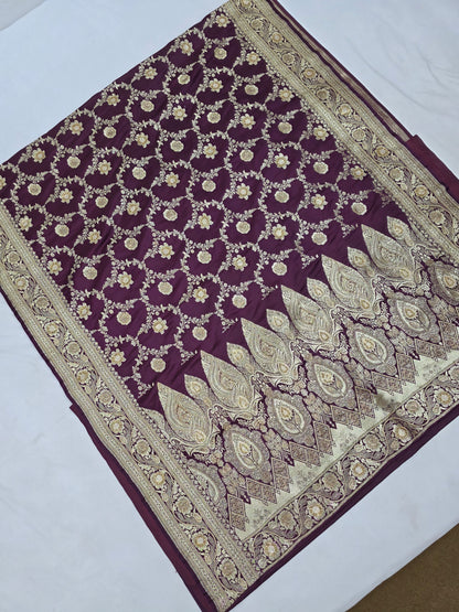 Purple Moti Banarasi Saree