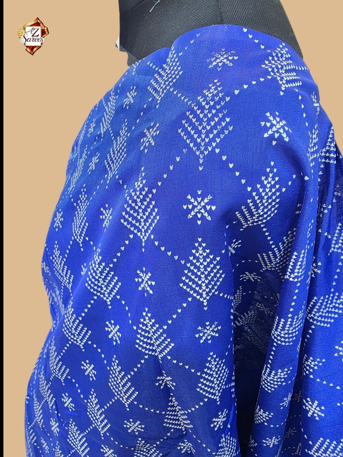 Blue Banarasi Printed Saree