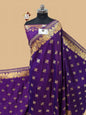 Purple Banarasi mushru Silk
