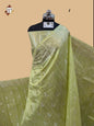 Light Green Banarasi Ghicha Saree