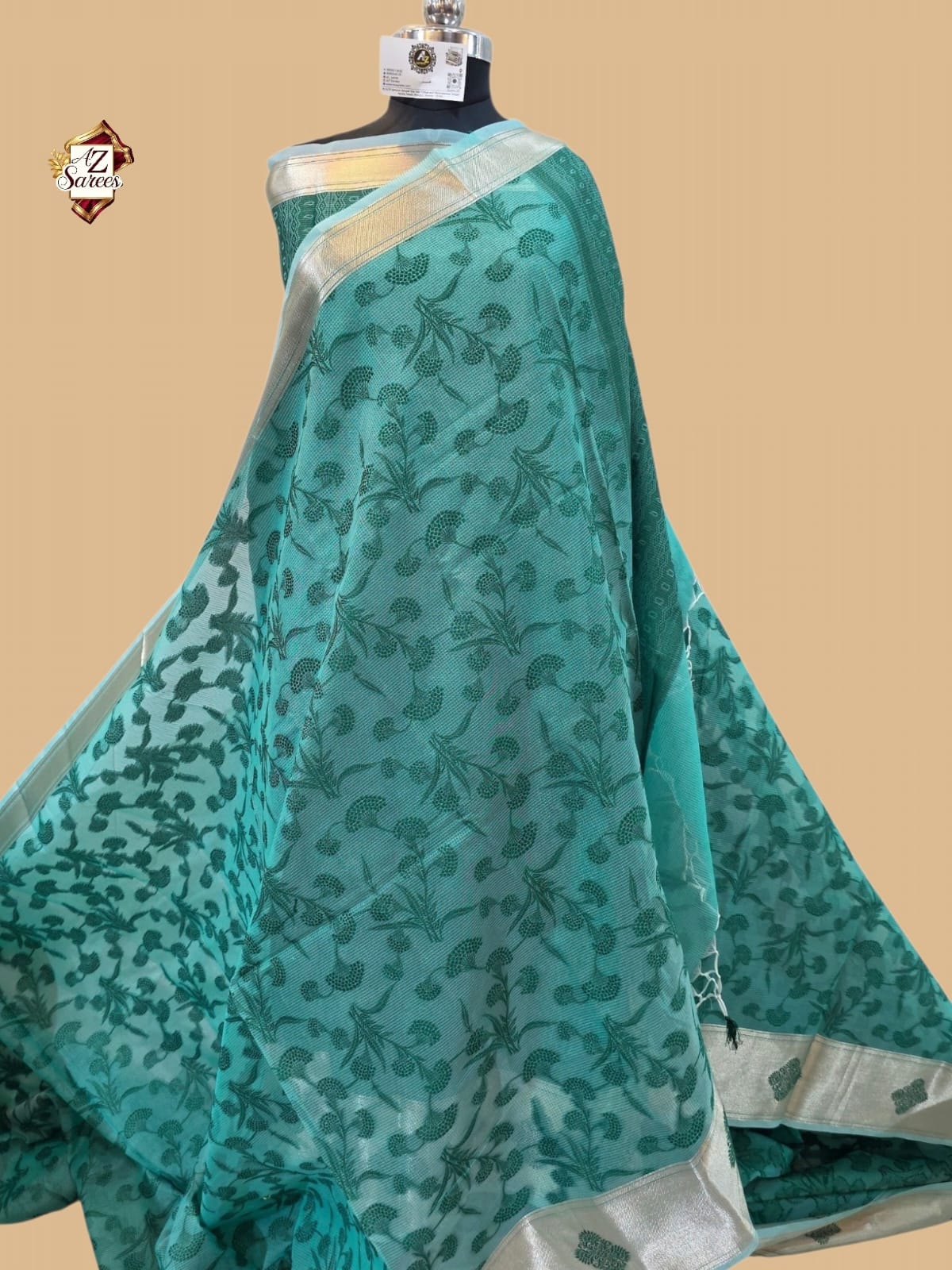 Firozi Banarasi Saree
