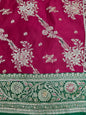 Maroon Zardozi Zarkan Banarasi Katan Saree