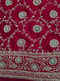 Maroon Zardozi Zarkan Banarasi Saree