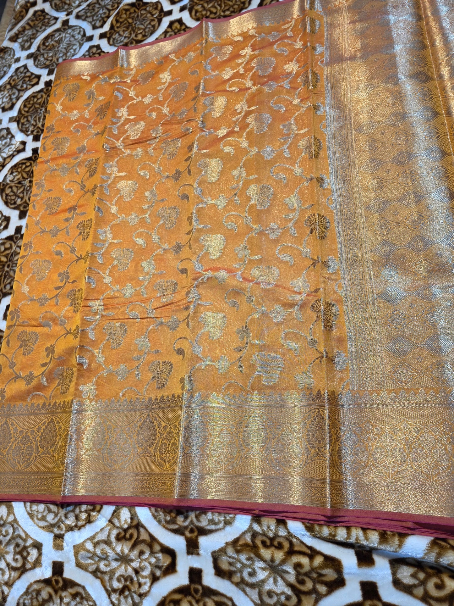 Yellow Banarasi Saree