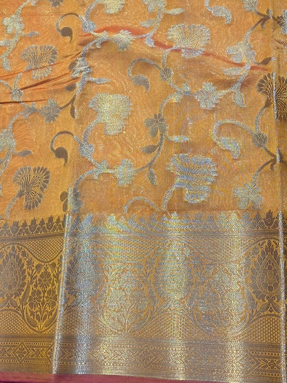 Yellow Banarasi Saree