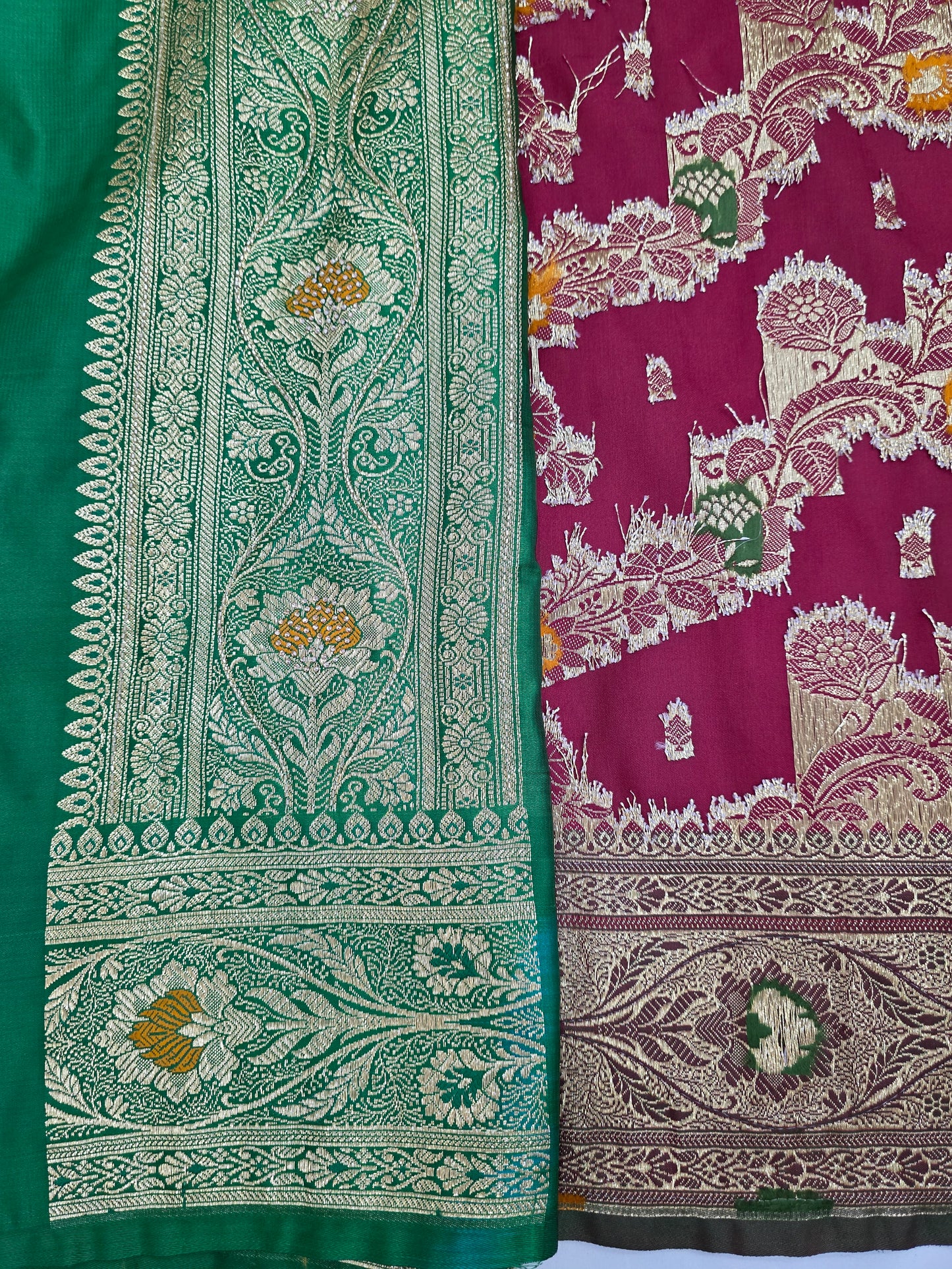 Maroon Cutdana Banarasi Saree