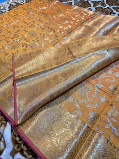 Yellow Banarasi Saree