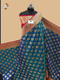 Teal Banarasi Satan Silk