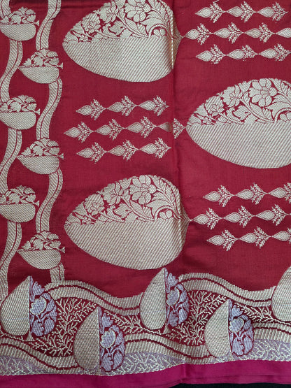 Red Banarasi Katan Saree