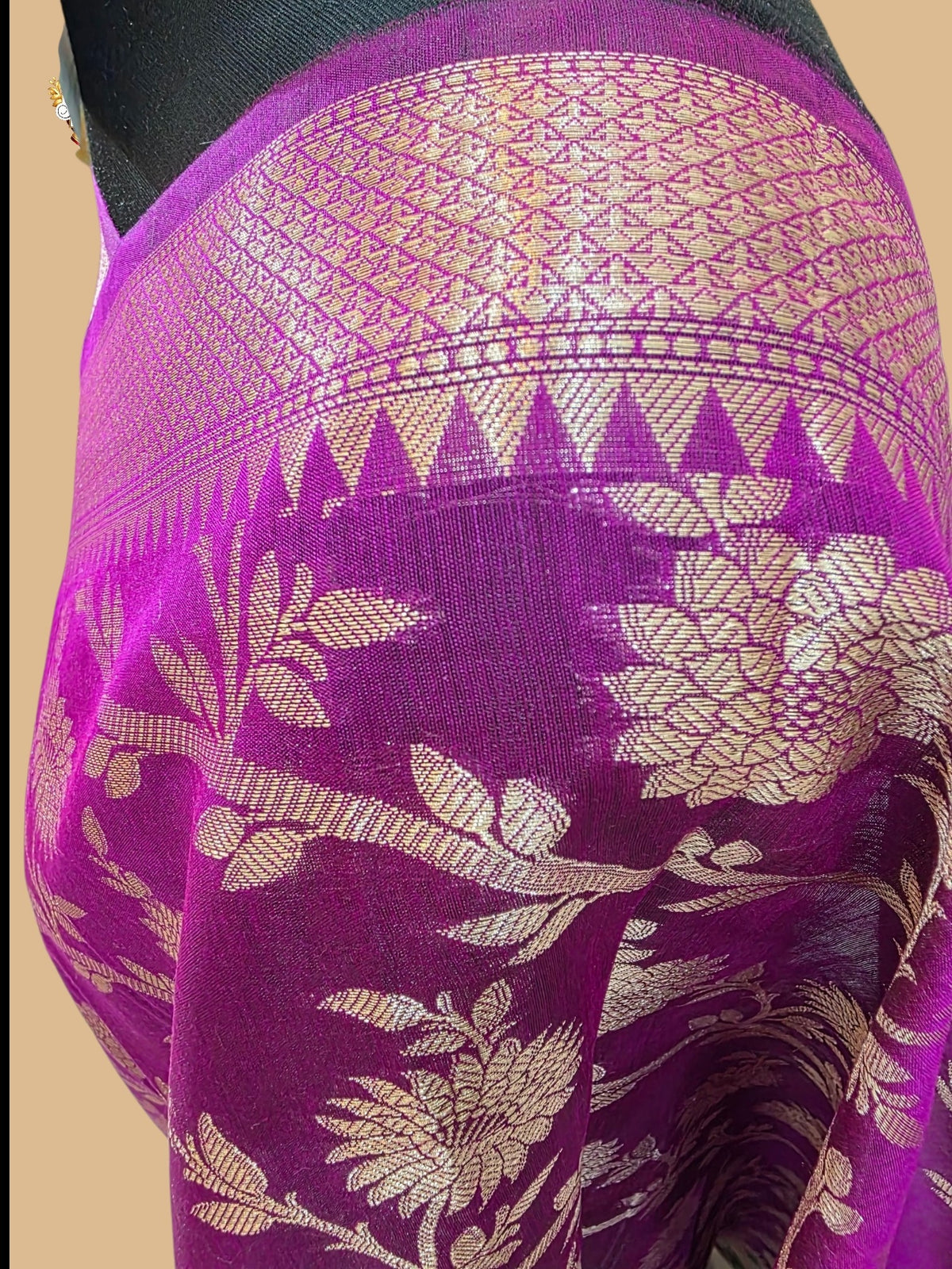 Purple Banarasi Silk Saree