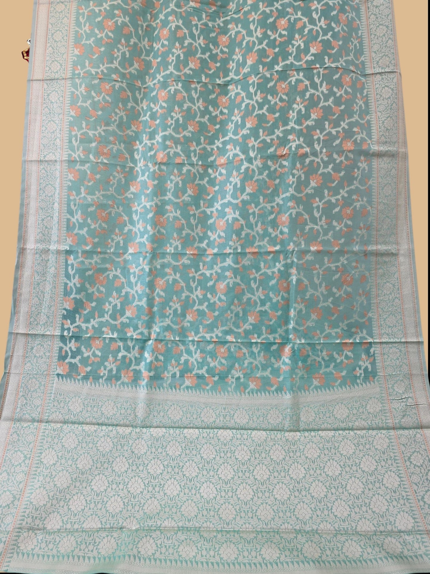 Sea Green Banarasi Silk Saree