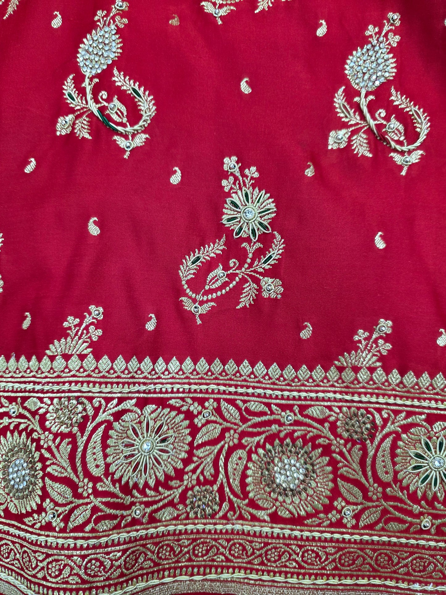 Red Zardozi Zarkan Banarasi Saree