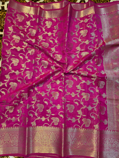 Pink Banarasi Saree