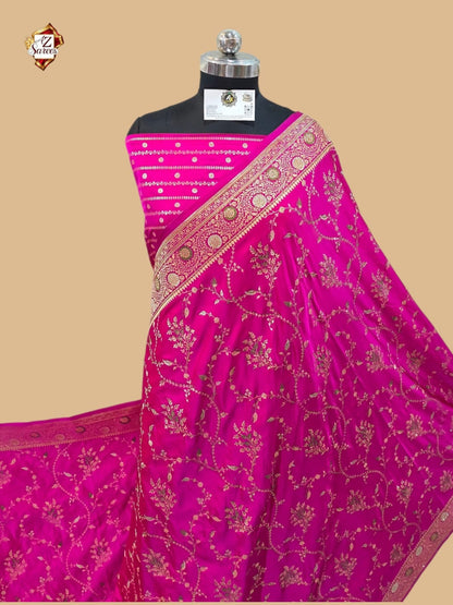 Pink Banarasi Swarovski Saree