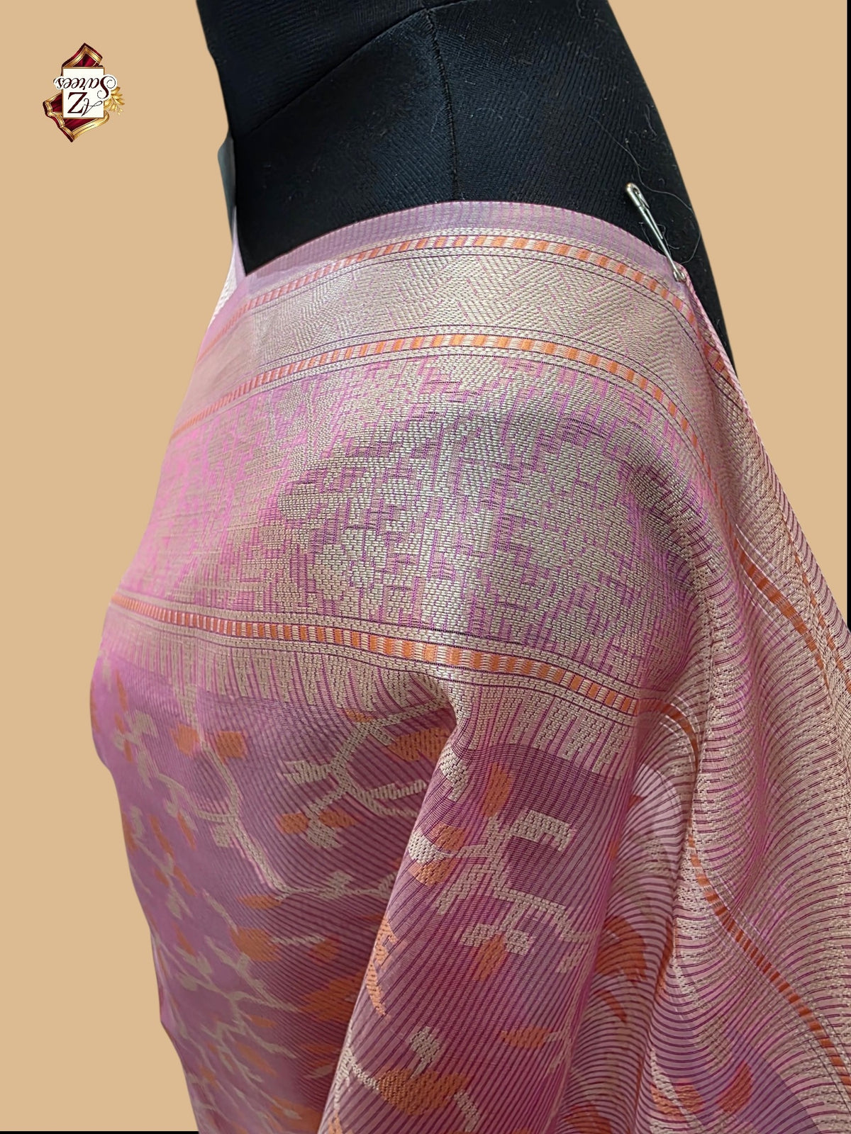 Pink Banarasi Silk Saree