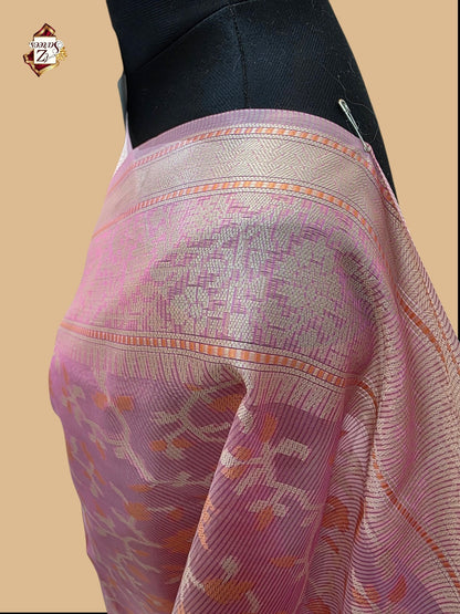 Pink Banarasi Silk Saree