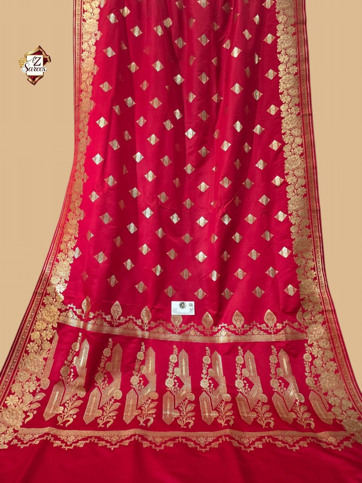 Red Banarasi Mashru Saree