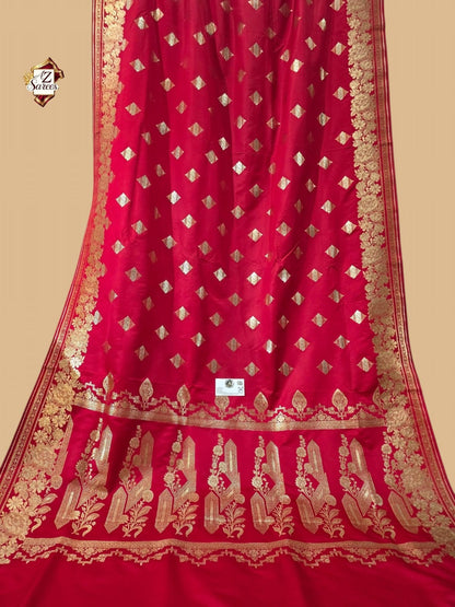 Red Banarasi Mashru Saree