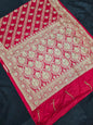 Red Zardozi Zarkan Banarasi Katan Saree