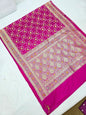 Pink Zarkan Swarovski Banarasi Katan Saree