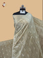 Cream Banarasi Ghicha Silk Saree