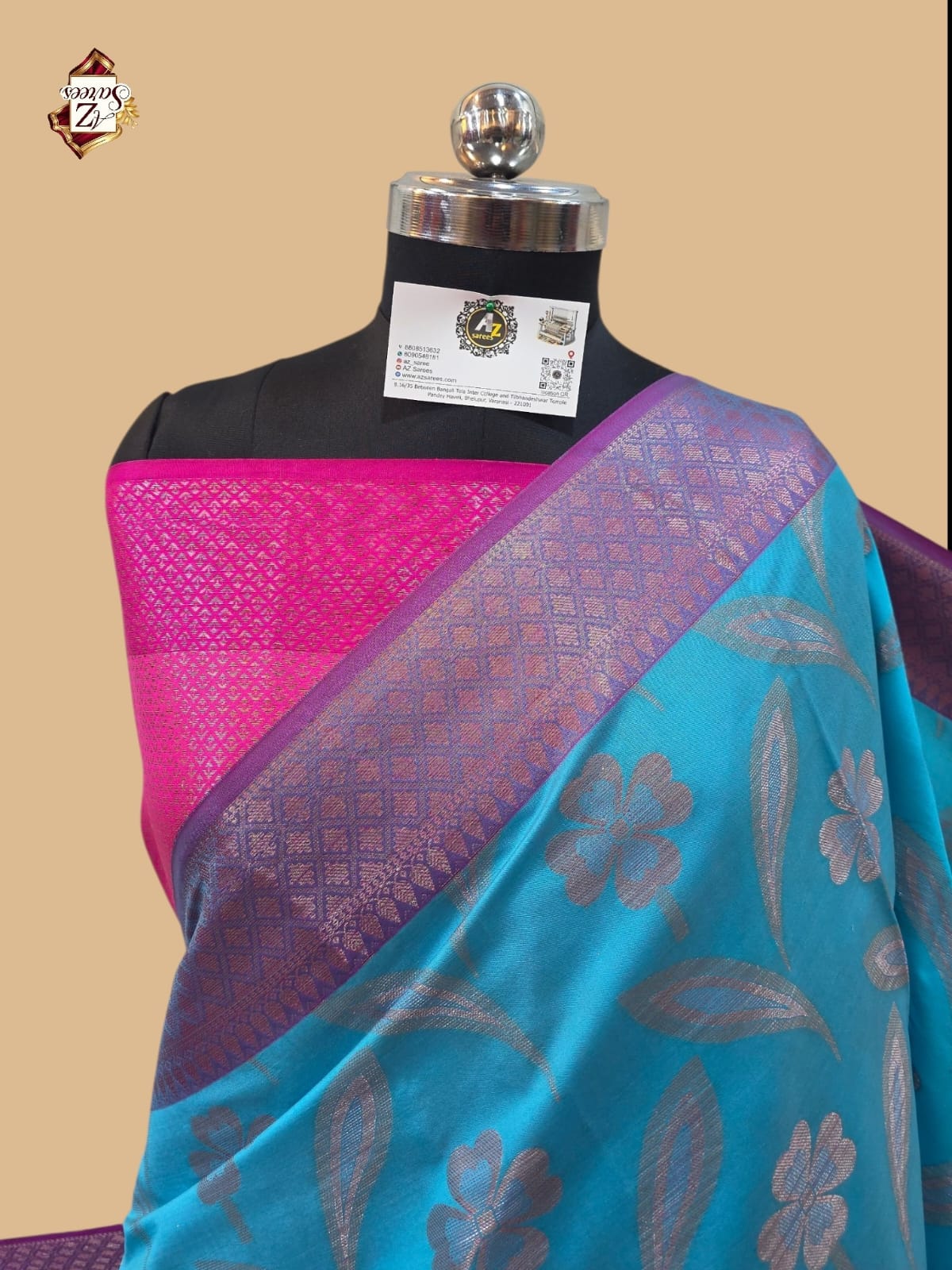 Blue Banarasi Saree