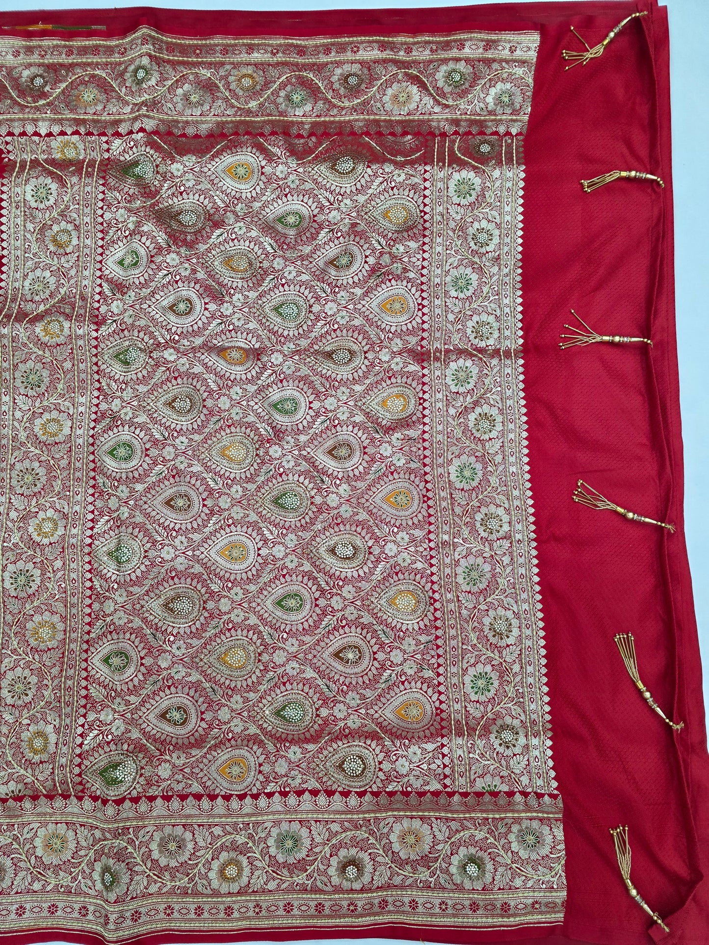 Red Zardozi Zarkan Banarasi Saree