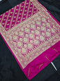 Pink Zardozi Zarkan Banarasi Katan Saree